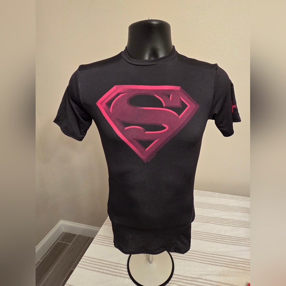 Under Armour Superman Pink Shield Compression Shirt